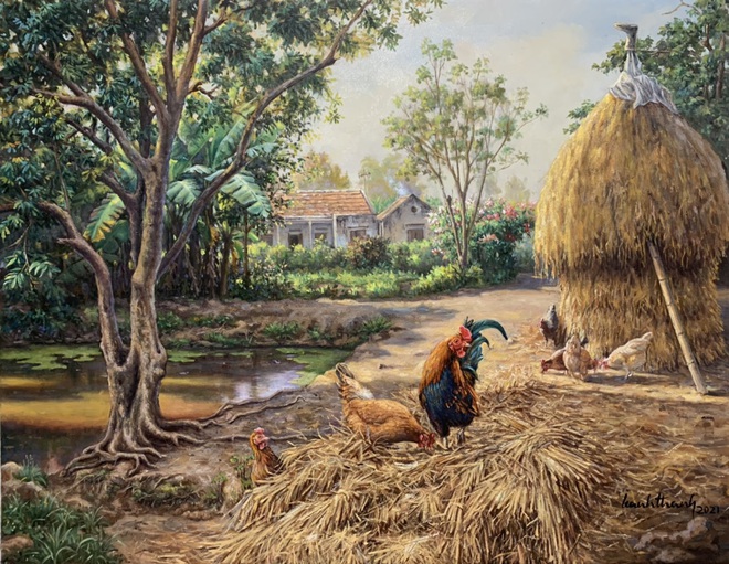 Bức tranh nắng sớm (Ảnh: Lê Anh Thanh)