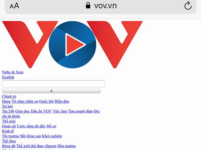 Báo điện tử VOV bị tấn công mạng ngày 13/6/2021, khiến trang web và fanpage bị tê liệt nhiều giờ đồng hồ.